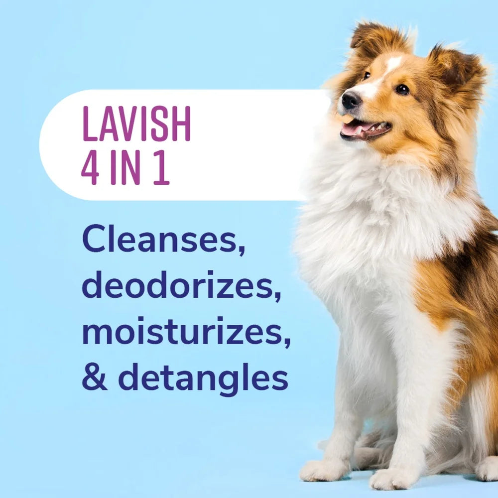Fresh Soothing 4-in-1 Dog Shampoo Conditioner Coconut Oatmeal Wash Moisturize Deodorize Clean Biodegradable Gentle Formula Pets