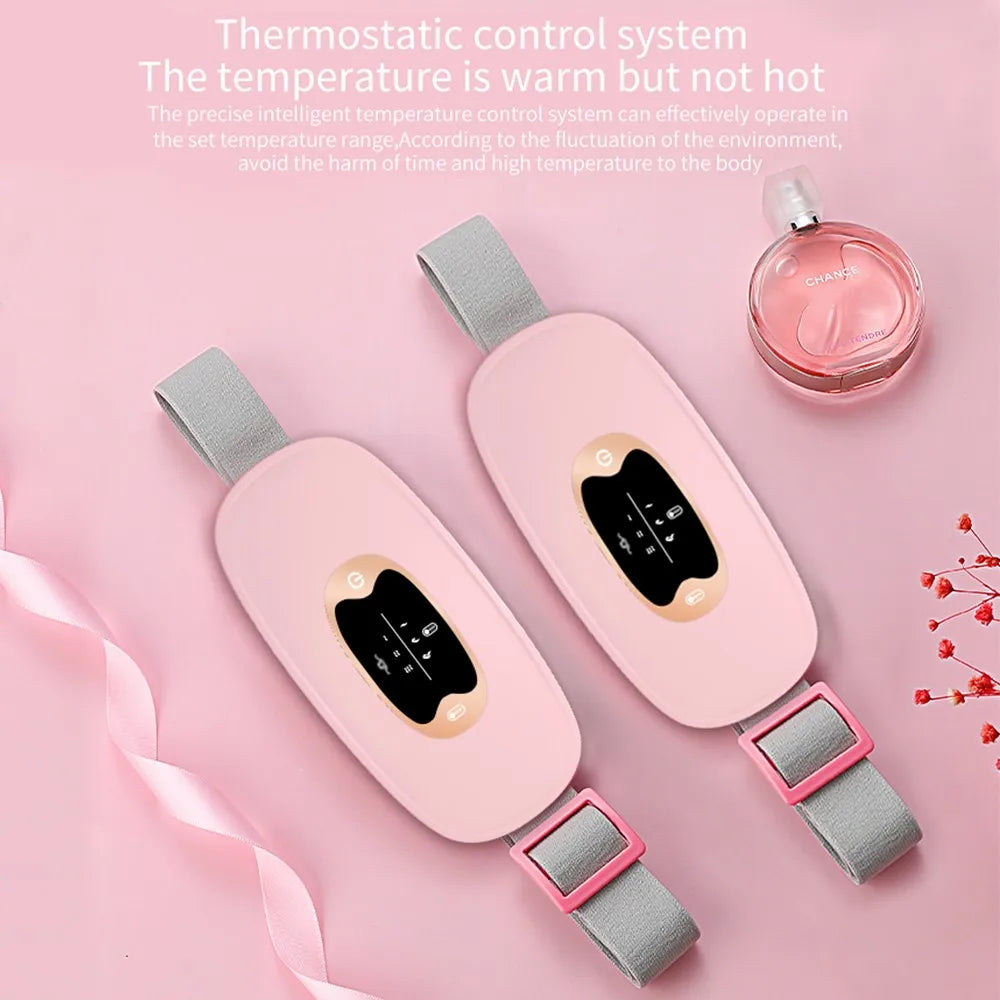Electric Period Cramp Massager Vibrating Heating Belt for Menstrual Waist Stomach Abdominal Warm Palace Belt - You Offer