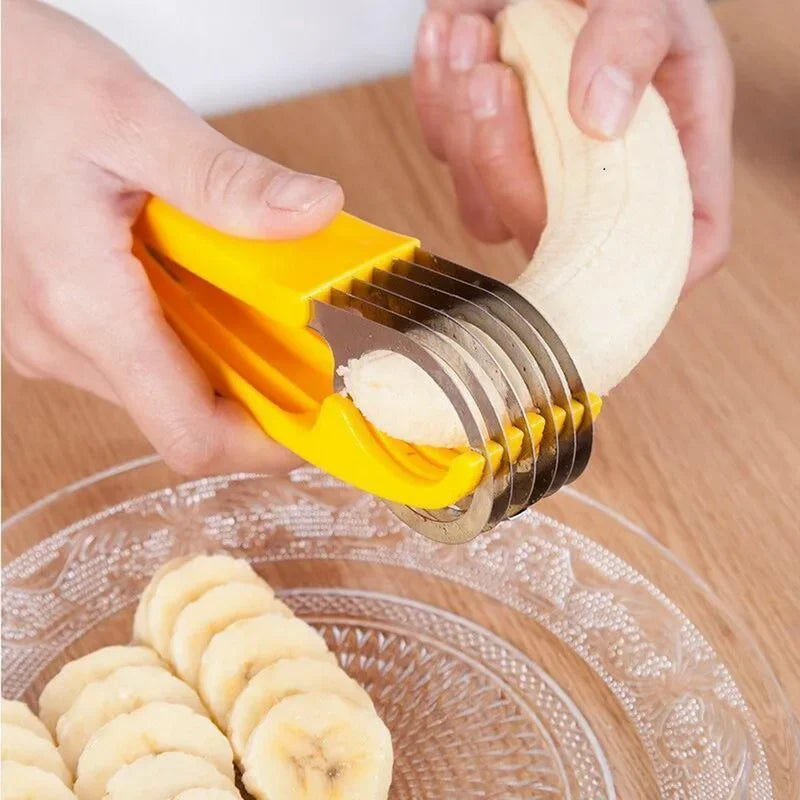 Kitchen Vegetable Cutter Peeler Salad Slice Stainless Steel Banana Cutter Chopper Fruit Cutter Cucumber Knife  Kitchen - You Offer