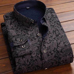 Autumn and Winter New Fashionable Plush Thick Warm Checkered Shirt for Men's Casual Loose Sports Large Size High Quality Shirt