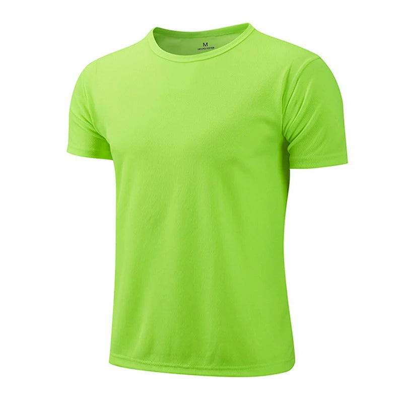 Men White t Shirt Oversized t-Shirt Man Short Sleeve Top Quick Drying Basketball Gym t Shirts Tees Casual Soild Shirt Streetwear