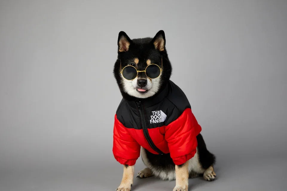 Puppy Coat Dog Down Jacket The Dog Fans Winter Pet Clothes for Small Medium Dogs Warm Thick Dog Vest French Bulldog