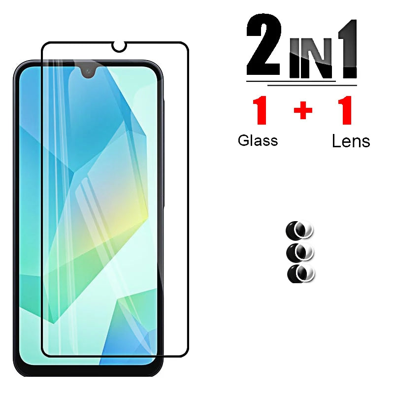 Protective Glass for Samsung Galaxy A16 4G 5G A15 A25 A35 A55 Screen Protectors Tempered a 16 15 25 Camera Soft Lens Cover Film