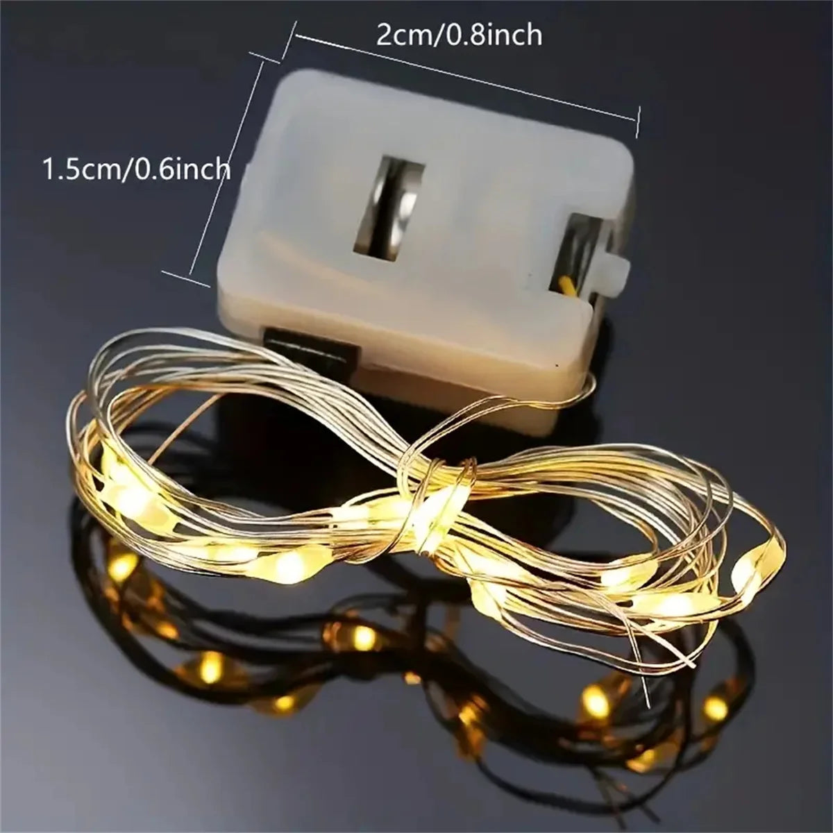 4/10/40 LED battery string lights, waterproof copper wire 6.6ft 20 LED starry sky lights, used for party and bouquet decoration