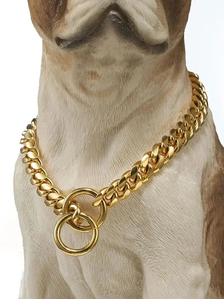 Metal Training Dog Choke Chain Collars for Large Dogs Pitbull Bulldog Durable Stainless Steel Dog Slip P China Collar