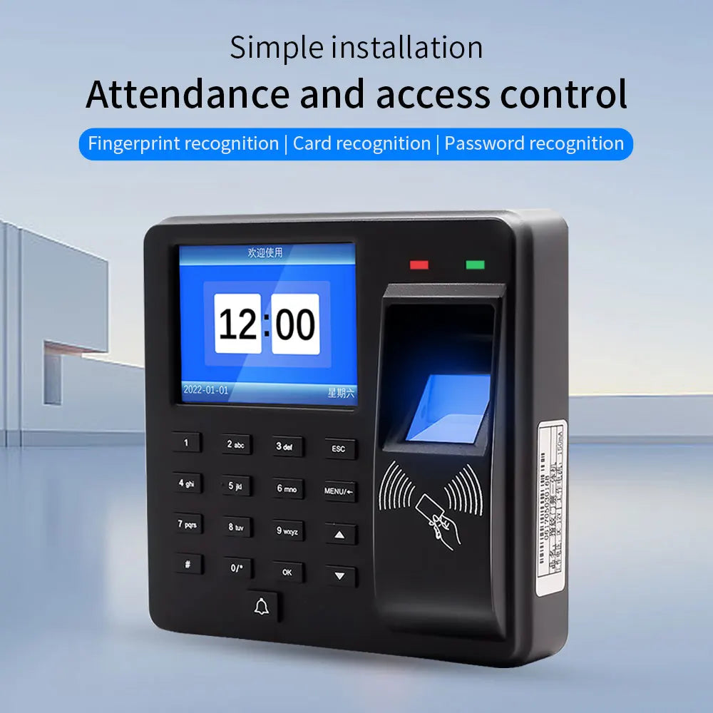 125Khz RFID Biometric Fingerprint Time Attendance Clock Recorder Employe Recognition Check in Time Recording Door Access Control