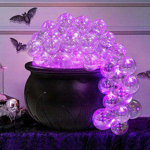 Mini 6 inches DIY Bubbling Cauldron Set Halloween Decorations Indoor ,Black Plastic Bowl Decoration for Home Kitchen Party Table