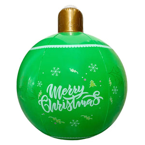 24 Inch PVC Inflatable Christmas Ball Outdoor Indoor Christmas Decorated Ball Giant Big Large Balls Toy New Year Party Ornament