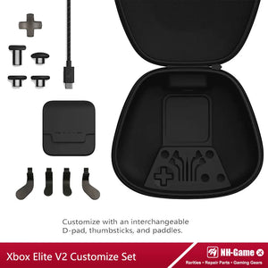 Replacement Housing Shell Kit For Xbox Elite Series 2 Controller Front Case Back Cover LB RB Bumper Button Grips Carry Bag