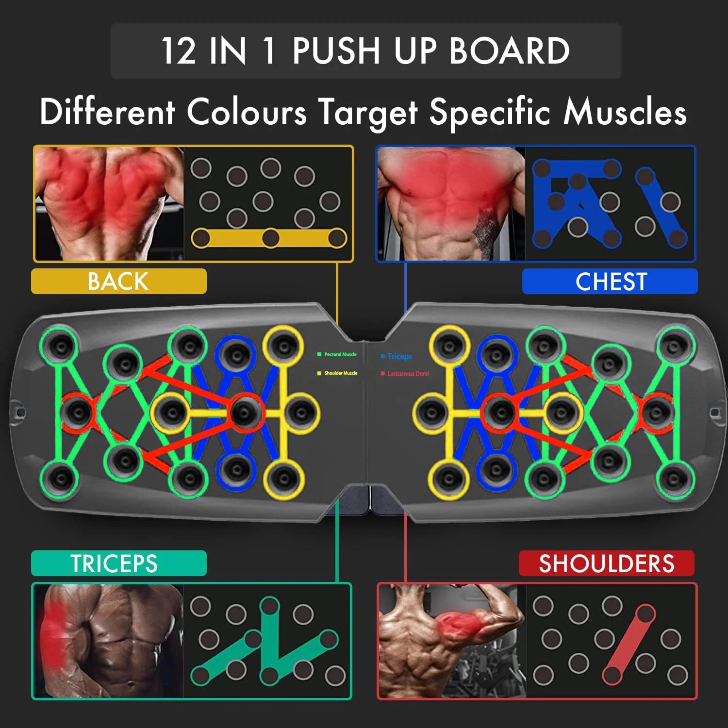 Push-up Board Set Portable Multifunctional Push-up Bar Foldable Fitness Equipment For Chest Abdomen Arms/Back Training - You Offer