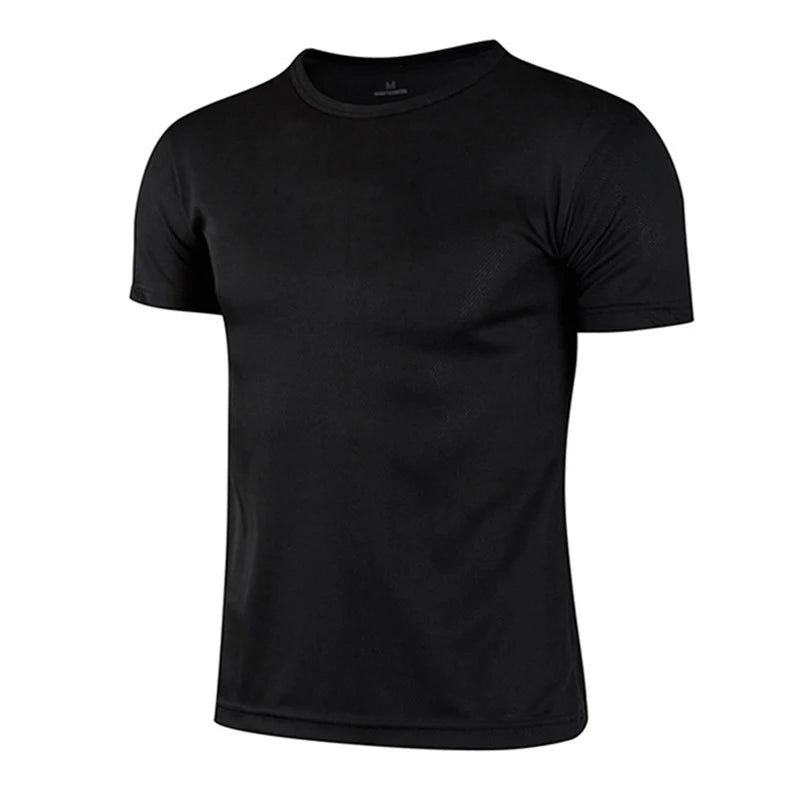 Men White t Shirt Oversized t-Shirt Man Short Sleeve Top Quick Drying Basketball Gym t Shirts Tees Casual Soild Shirt Streetwear