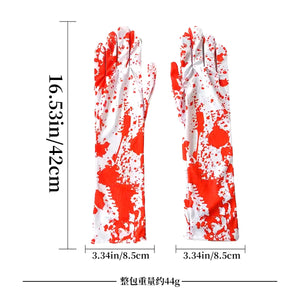 Halloween Gloves Scary Atmosphere Decorated Blood Gloves Blood Socks Party Costume Blood Mark Props Halloween Decorative Prop