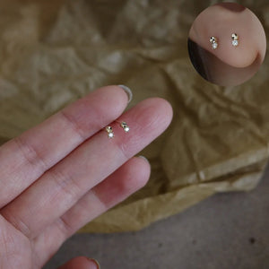 925 Silver Needle Mini Leaf Flower Earrings Children's Student Earrings Classic Simple Jewelry - You Offer