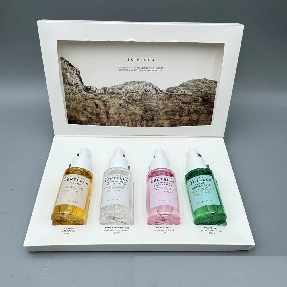 Centella Asiatica Skin Care Set Essence Moisturizing Brightening Capsule Ampoule Face Serum Nourishing Korean Cometics Skincare
