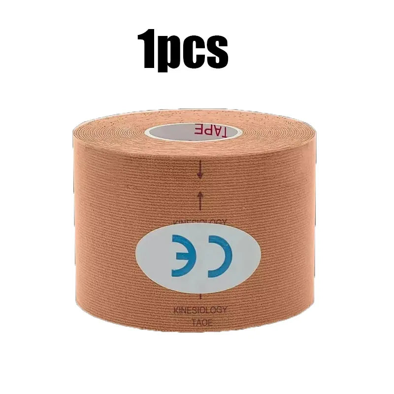 1/6pcs Breathable Cotton Kinesiology Tape Sports Elastic Roll Adhesive Muscle Bandage Knee Elbow Protector Injury Pain Care Tape