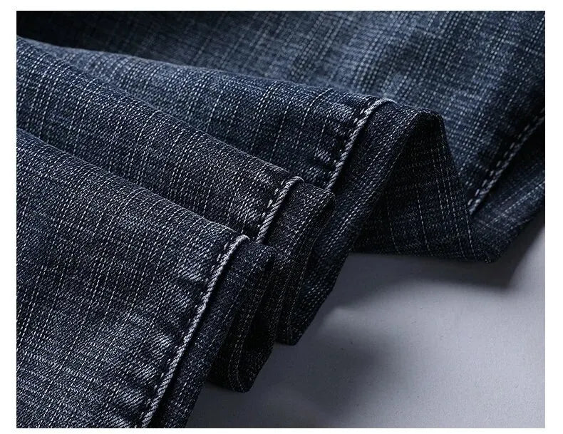 Wthinlee New Business Men's Jeans Casual Straight Stretch Fashion Classic Blue Black Work Denim Trousers Male Brand Clothing - You Offer