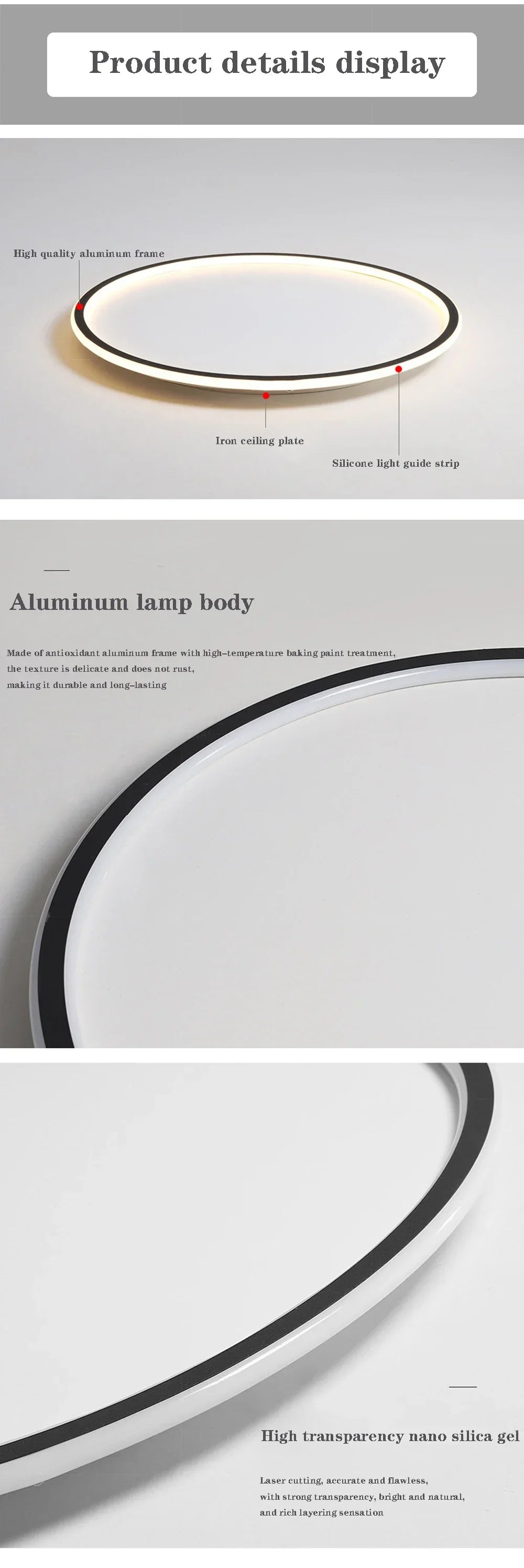 Modern LED Ceiling Lights 20/30/50/80cm Remote Control Lamps Bedroom Living Room Dinning Room Kitchen Hotel Home Led Lamp Lustre