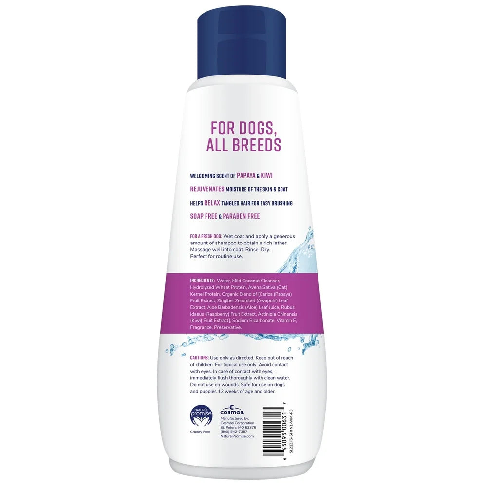 Fresh Soothing 4-in-1 Dog Shampoo Conditioner Coconut Oatmeal Wash Moisturize Deodorize Clean Biodegradable Gentle Formula Pets