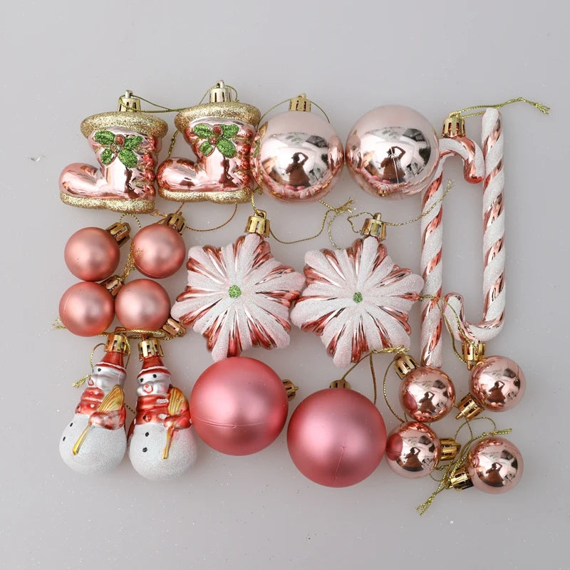 29/20Pcs Christmas Tree Balls Hanging Pendant Candy Cane Pine Cone Ornament Set Christmas Home Decoration 2026 Navidad New Year