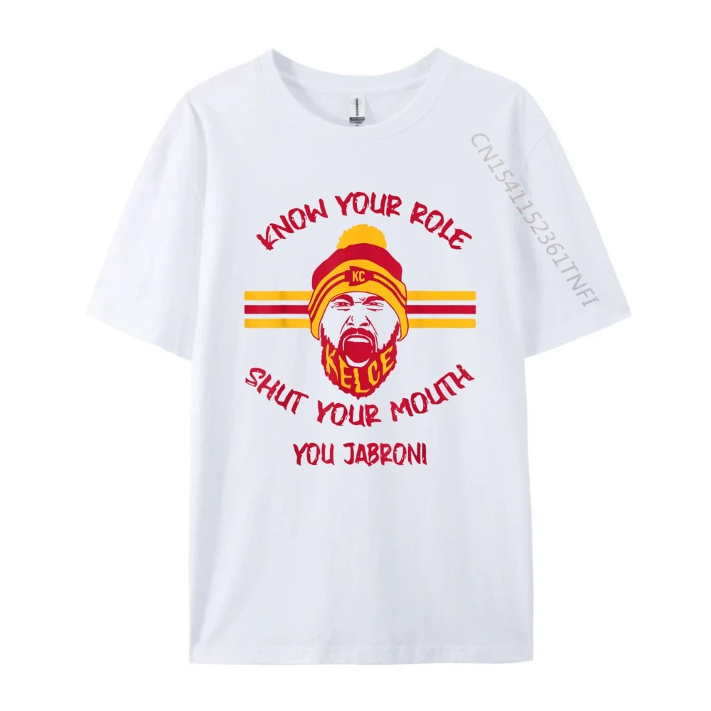Know Your Role Shut Your Mouth Grey Shirt Graphic Tee Funny T Shirts Graphic T Shirts 100% Cotton Clothes Camisa Creative