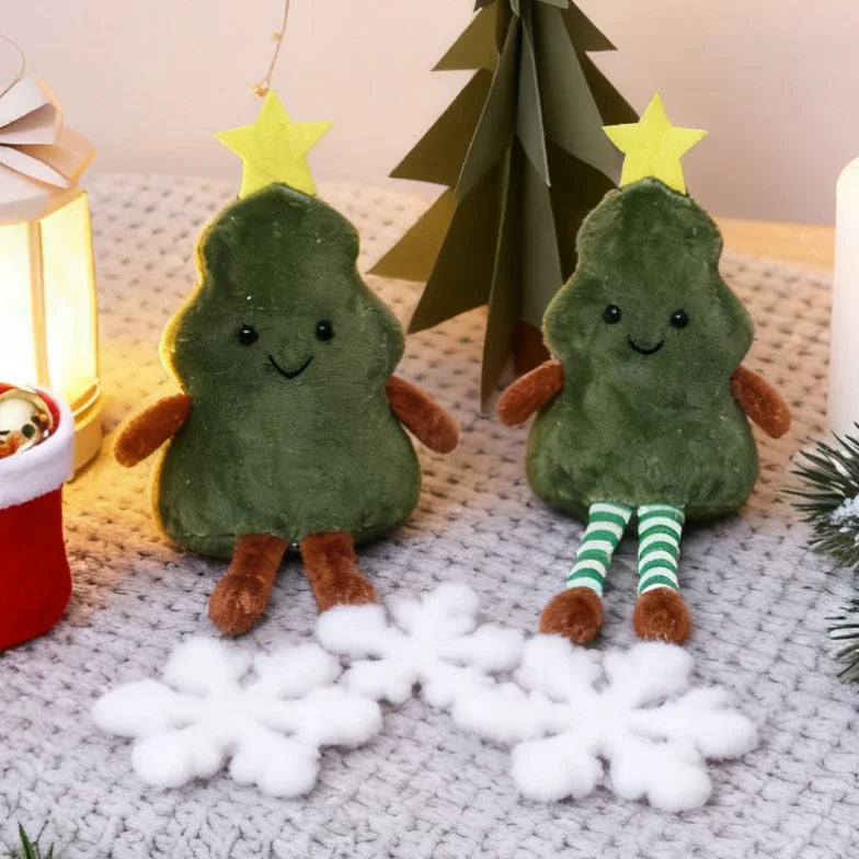 Christmas Tree Decoration Pendant Cute Plush Christmas Tree Doll For Cabinet Table Decor Home Party Decor Gifts Avocado Doll