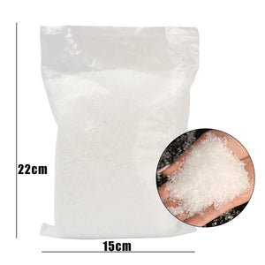 Winter Artificial Fake Snow Christmas Snow Powder Xmas Snowflake Decor for DIY Crafts Village Displays Props Holiday Supplies
