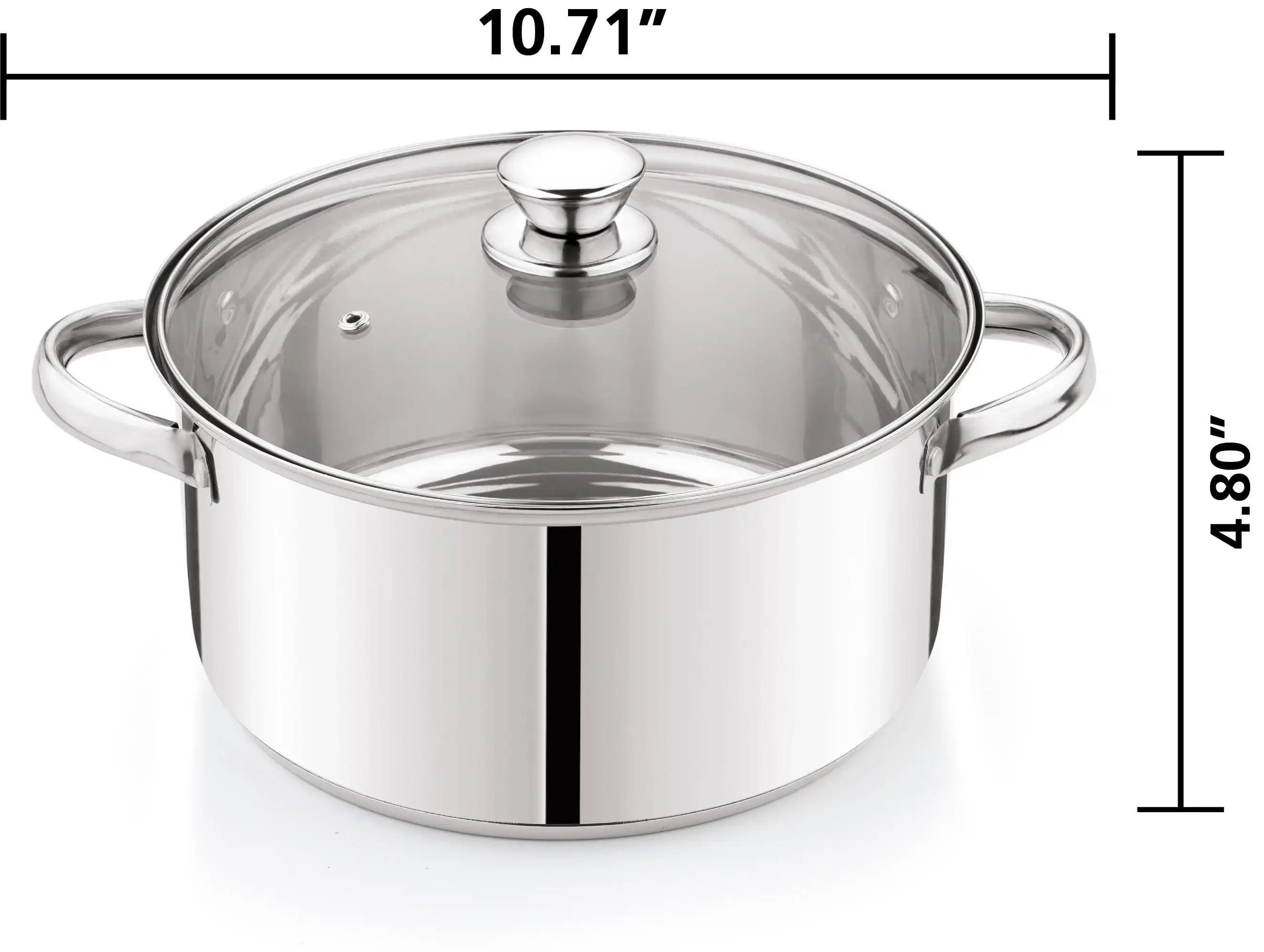10-Piece Nonstick Stainless Steel Cookware Set for Durability and Style for Everyday Homemaking - You Offer