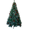 180cm Best artificial christmas trees 6ft Pre-Lit Artificial Spruce Christmas Tree with Large Pinecones, Red Berries
