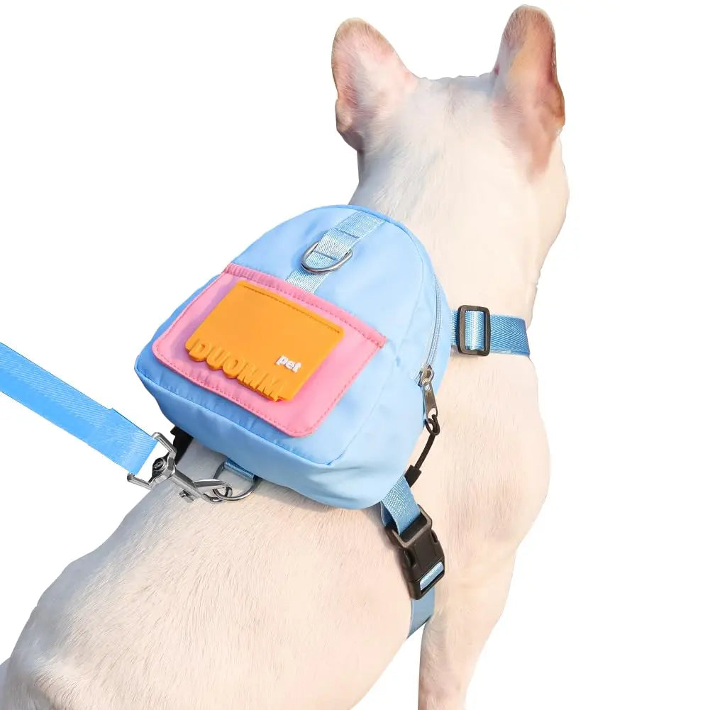 Cat and Dog Backpack Pet Traction Backpack Outdoor Travel Adjustable Pet Backpack Shoulders Pet Outing Equipment Breathable