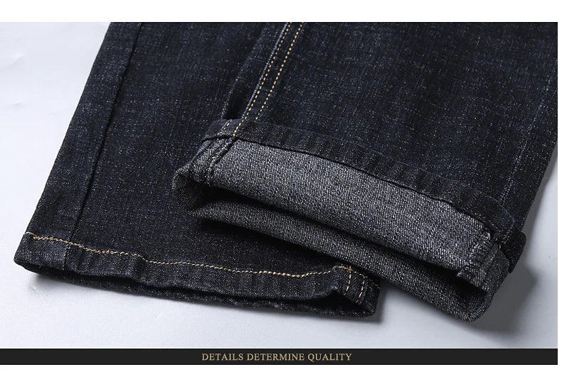 Men Fashion Straight Jeans Mens 2025 New Stretch Slim Fit Pants Comfortable Soft Business Denim Trousers Male Brand Clothing - You Offer