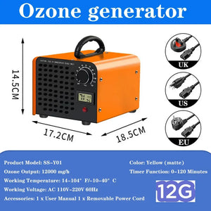 12g Ozone Machine Ozone Generator Air Purifier Remove FormaldehydeOdor Deodorize Home Kitchen Office Car Ozon Cleaner Ozonizador