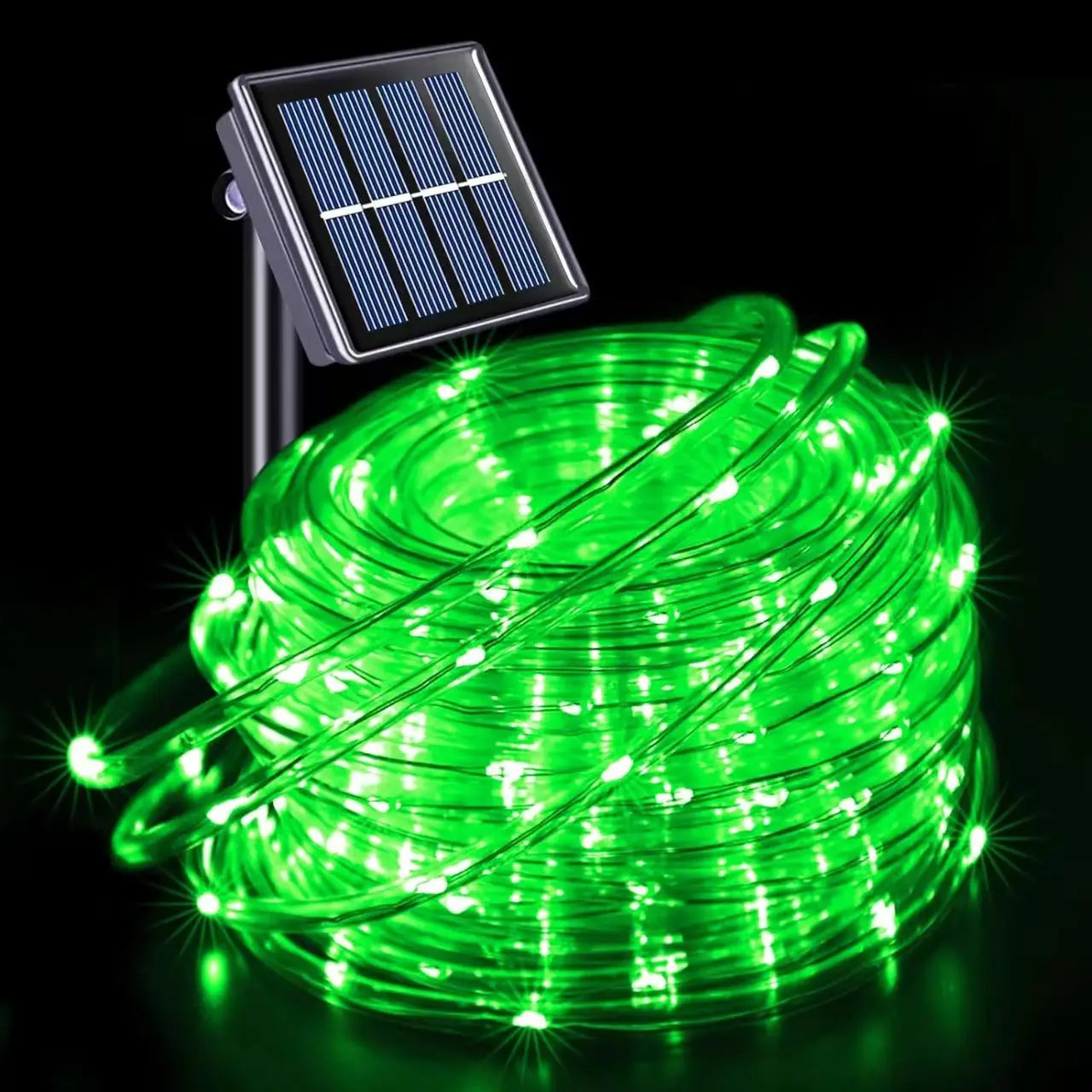 Christmas Party Fairy Lights Solar Powered Waterproof Rope String Outdoor with 8 Modes for Tree Patio Yard Garden Decoration