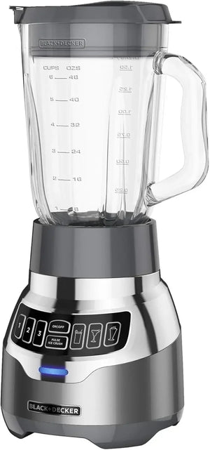 NEW-BLACK+DECKER PowerCrush Digital Blender With Quiet Technology, Stainless Steel, BL1300DG-P