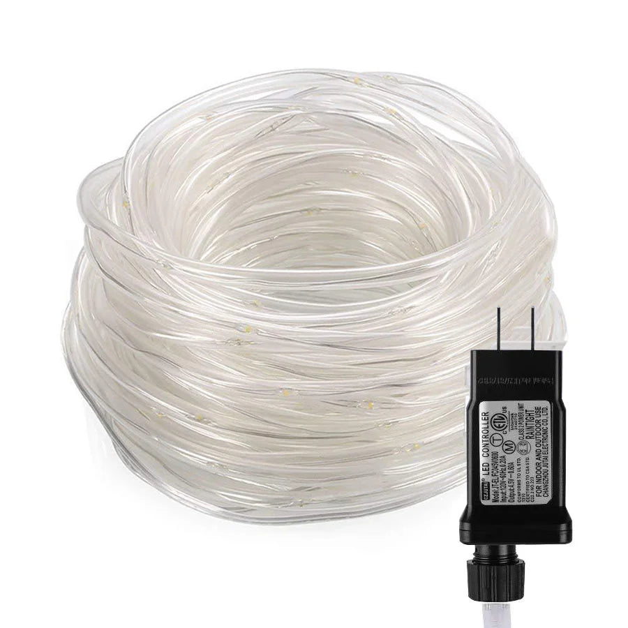 10M 20M 30M LED Tube Rope String Light Outdoor Waterproof 8 Modes Christmas Garland Fairy Lights for Garden Yard Path Tree Decor
