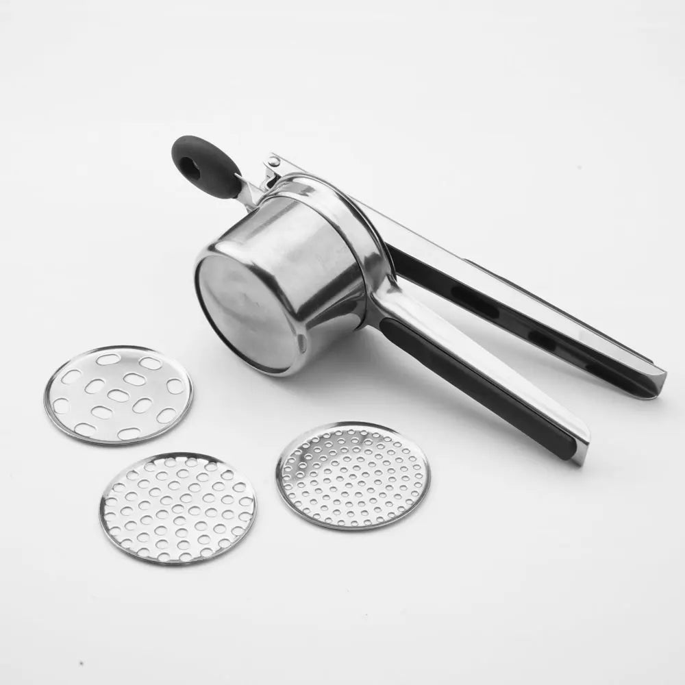 Heavy Duty Stainless Steel Potato Masher and Ricer Kitchen Tool, Press and Mash Kitchen Gadget For Perfect Mashed Potatoes Mill