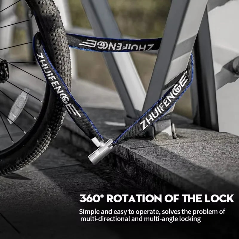 Bicycle chain lock outdoor waterproof metal heavy duty anti-theft car lock with key suitable for bicycles and motorcycles Lock - You Offer