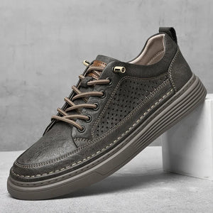 Fashion Handmade Brand Men Casual Shoes Genuine Leather Men Flats Soft Oxford Shoes Luxury Quality Outdoor Shoes Men Sneakers