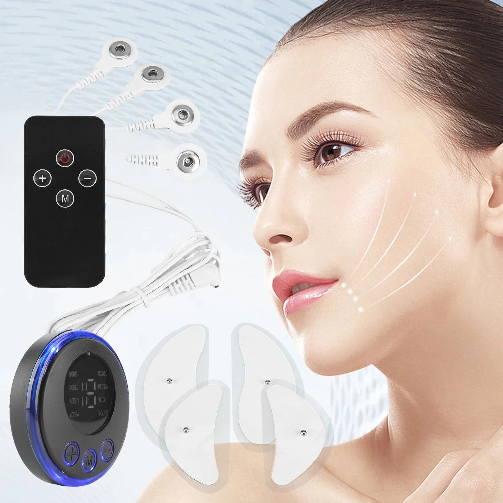 EMS Facial Massager Face Tightening Tool Anti-Wrinkle Anti-Aging Beauty Device USB Charging 8 Modes 19 Levels for Neck Face