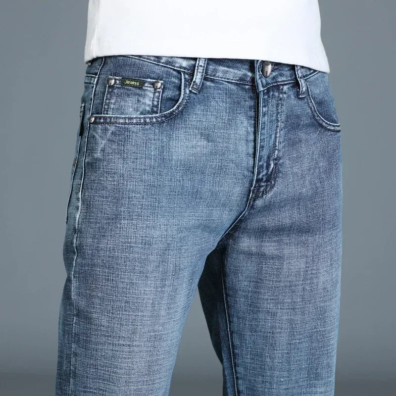 Mens High Quality Jeans Fashion Straight Denim Pants Men Classic Casual Jeans Male Plus Size Denim Trousers Ripped Jeans 28-40 - You Offer