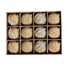 6CM 12PCS Premium Flocking Velvet Diamond Sequin Christmas Ball Window Hanging Home Christmas Decoration