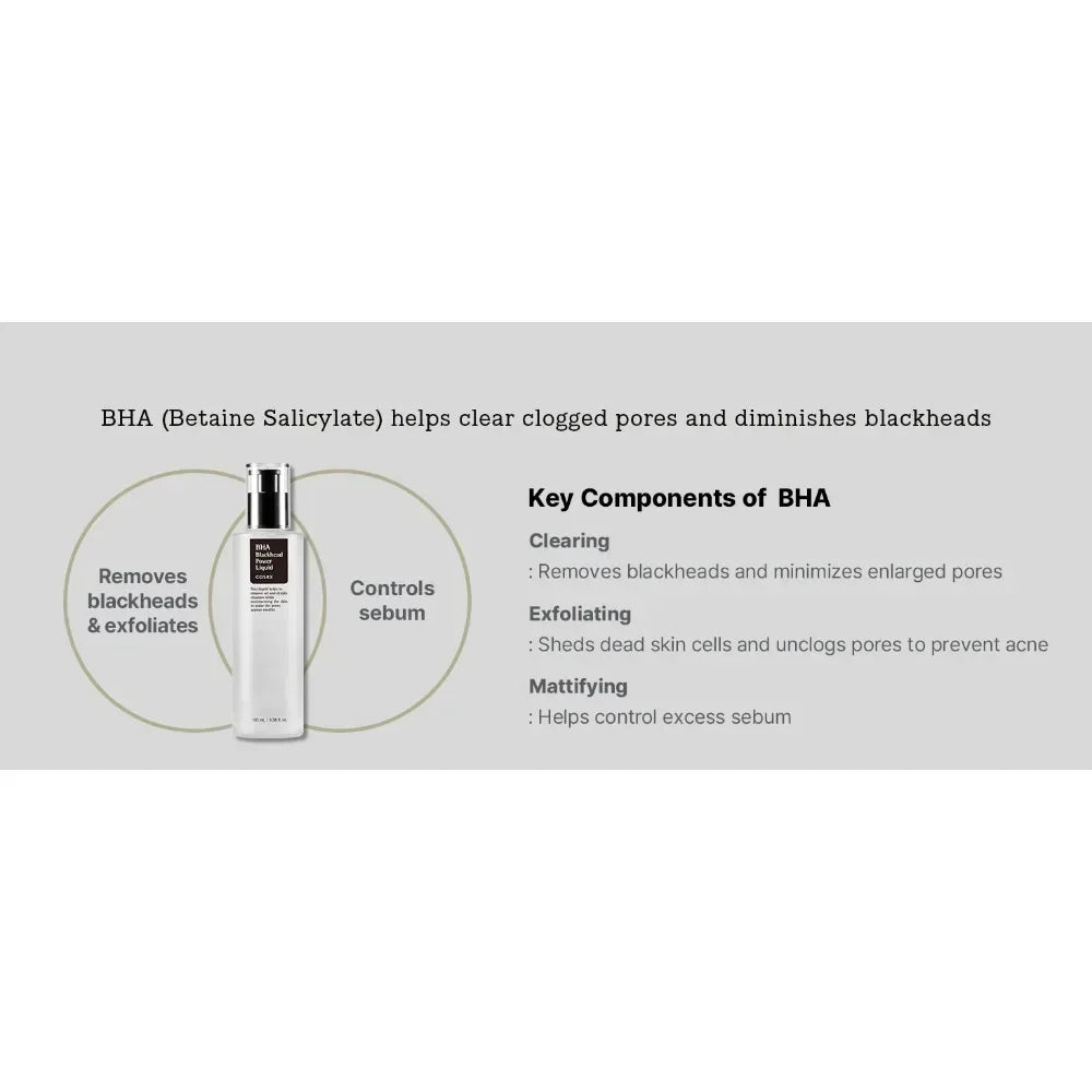 Cosrx BHA Blackhead Power Removal Snail Essence BHA Salicylic Acid Cleaning Pores Moisturizing 100ML Dark Spot Remover For Face