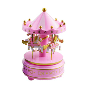 Christmas Luminous Music Carousel Ferris Wheel Christmas Eve Gift Ornament Glowing Carouse Xmas Party Night Light Decoration