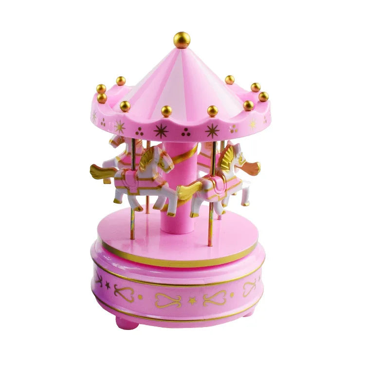 Christmas Luminous Music Carousel Ferris Wheel Christmas Eve Gift Ornament Glowing Carouse Xmas Party Night Light Decoration