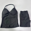 2 sets of sportswear, peach-bottomed shorts set, drawstring top, seamless impact tight shorts, yoga outfit, fitness set