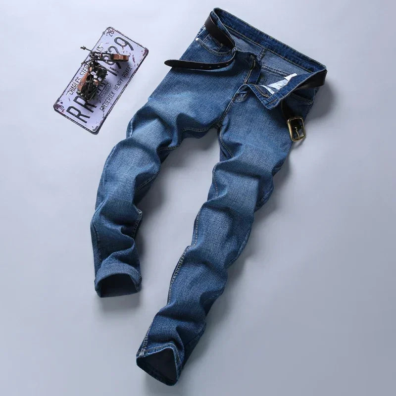 Mens High Quality Jeans Fashion Straight Denim Pants Men Classic Casual Jeans Male Plus Size Denim Trousers Ripped Jeans 28-40 - You Offer