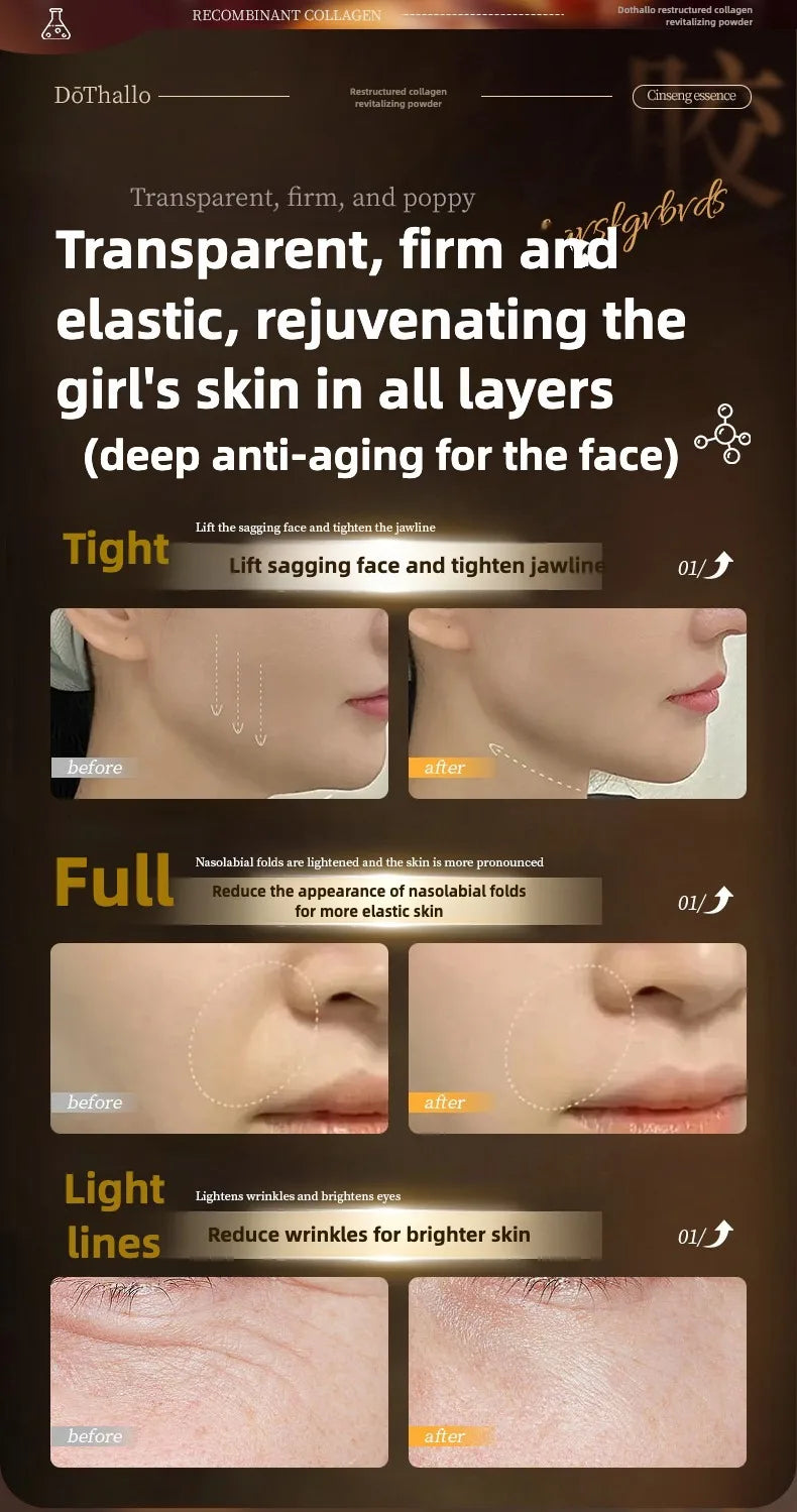 Recombinant Collagen Anti-wrinkle Essence Repair Firm Smooth Hyaluronic Acid Anti Wrinkle Aging Whitening Dark Spot Skin Care