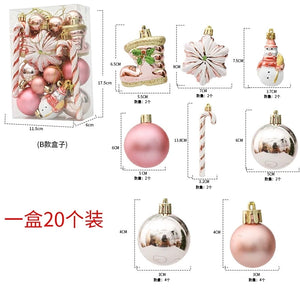 29/20Pcs Christmas Tree Balls Hanging Pendant Candy Cane Pine Cone Ornament Set Christmas Home Decoration 2026 Navidad New Year