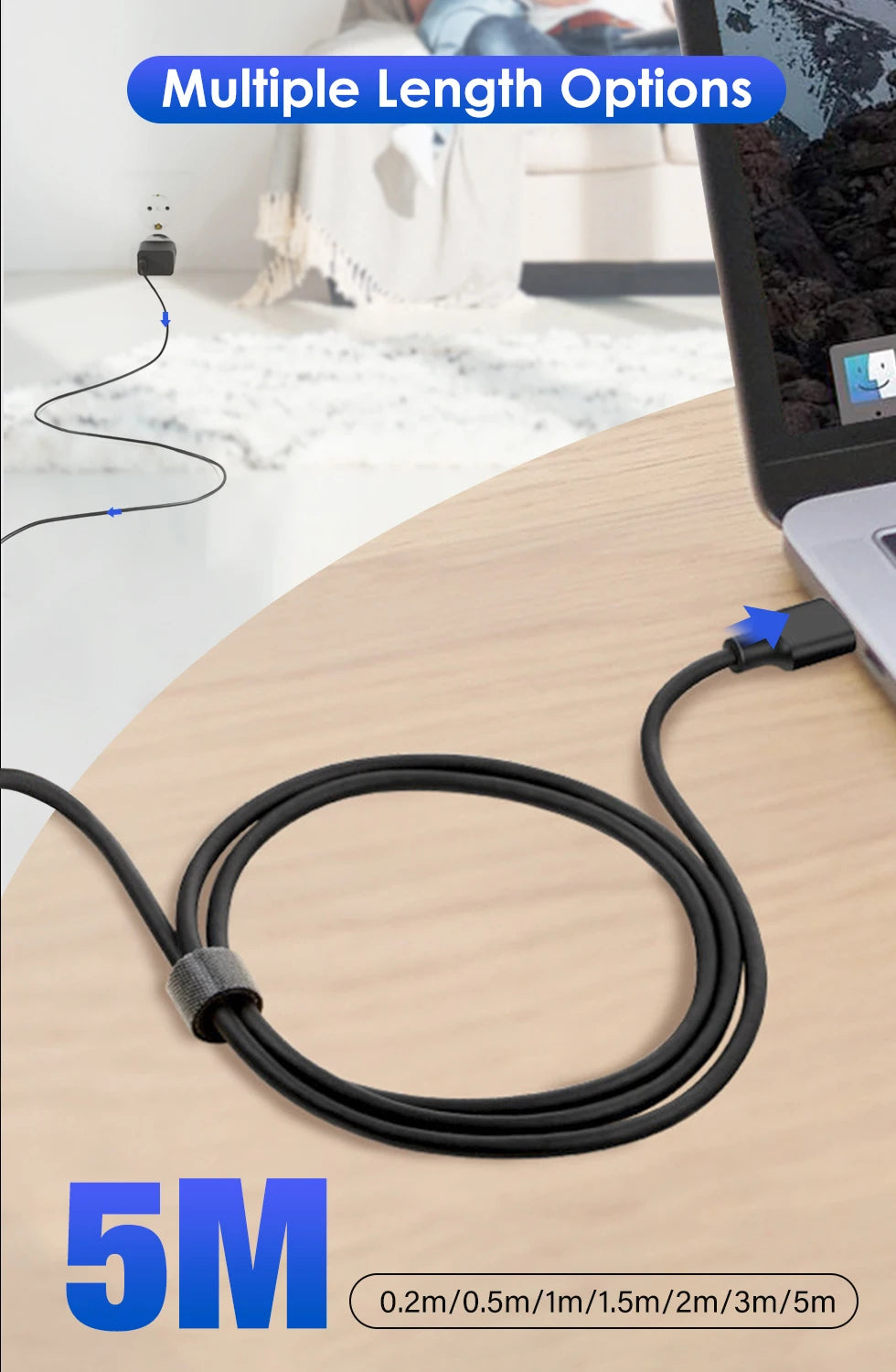 USB3.2 10Gbps Cable USB Type A to USB C 3.2 Gen2 Cable Data Transfer USB C SSD Hard Disk Cable 3A 60W QC 3.0 Fast Charging 2m 3m