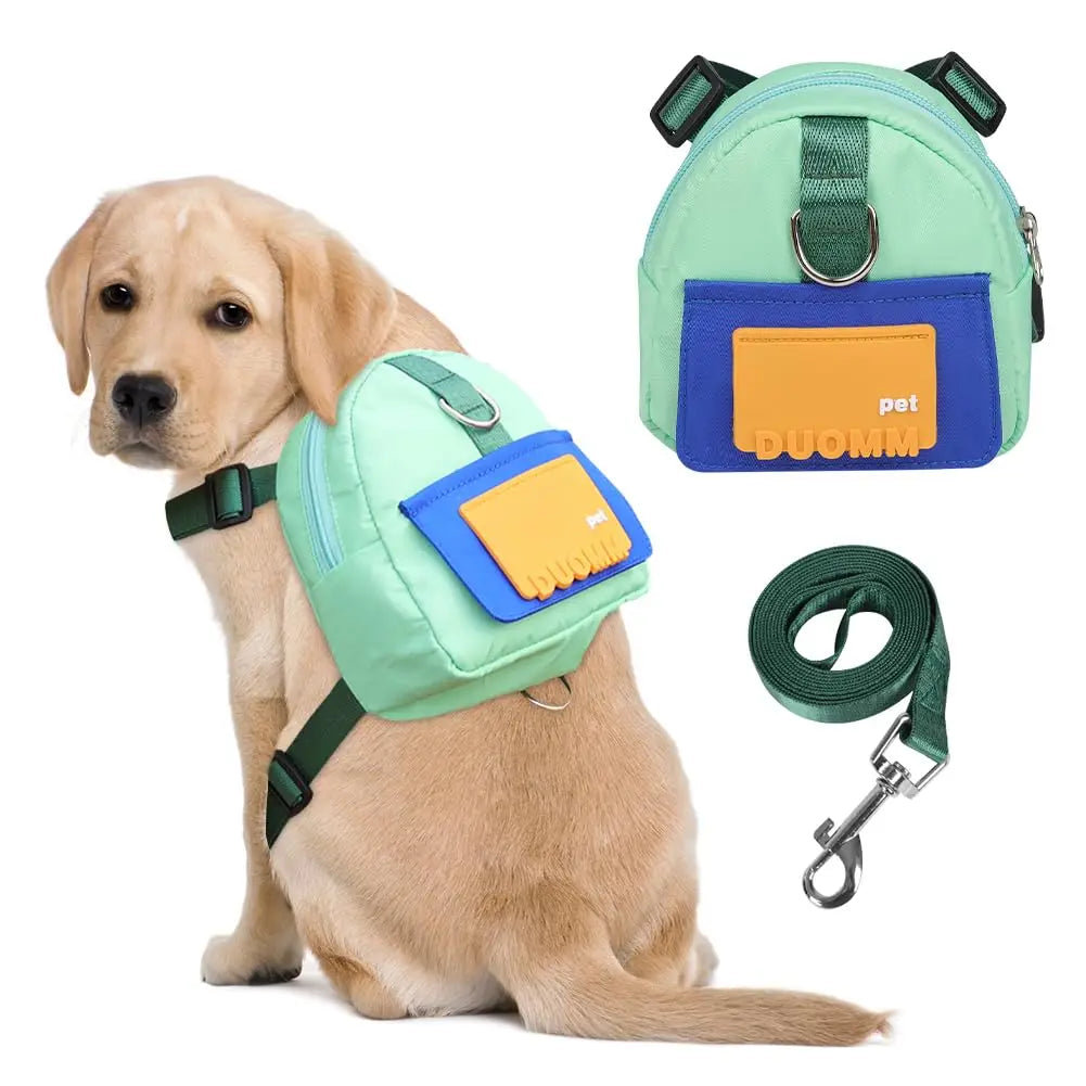 Cat and Dog Backpack Pet Traction Backpack Outdoor Travel Adjustable Pet Backpack Shoulders Pet Outing Equipment Breathable