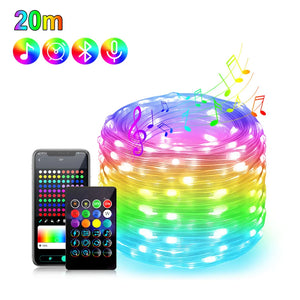 50M 20M 10M 5M 1M Christmas Lights LED Fairy String Light USB Smart Bluetooth Curtain Lights Garland for Home Party Decoration